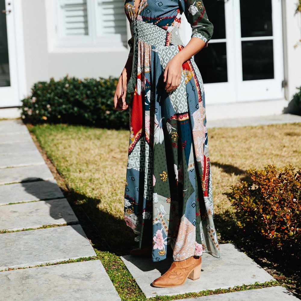 MARNIE PRINT INDIANA MIXED MAXI DRESS JAASE BOUTIQ - Picture 6 of 8